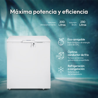 Congelador Horizontal 230 Lts Challenger, Color Blanco