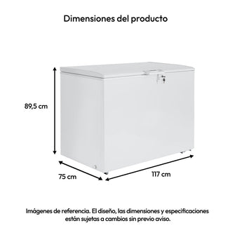 Congelador Horizontal 387 Lts Challenger, Color Blanco