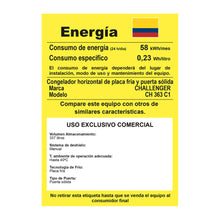 Congelador Horizontal 387 Lts Challenger, Color Blanco