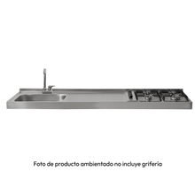 Mesón En Acero Inoxidable Challenger, Lavaplatos Izquierda de 150 cm