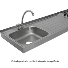 Mesón En Acero Inoxidable Challenger, Lavaplatos Izquierda de 150 cm