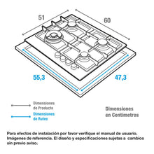 Estufa De Empotrar Gas Natural 4 Puestos Challenger, Plateado