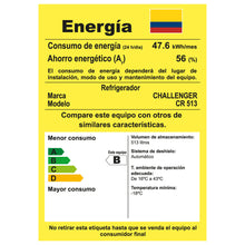 Nevecón No Frost Cr 513 Side By Side 547 Lts Challenger, Color Gris