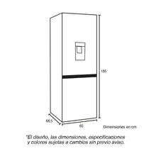 Nevera No Frost Bottom Freezer  325 Lts Challenger, Color Gris