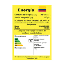 Nevera No Frost Bottom Freezer  325 Lts Challenger, Color Gris