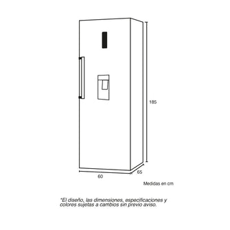 Refrigerador Vertical Twin 387 Lts Challenger, Color Gris