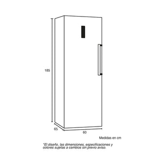 Congelador Vertical Twin 274 Lts Challenger, Color Gris