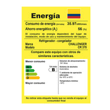 Nevera No Frost Black Series 370 Lts Challenger , Color Gris
