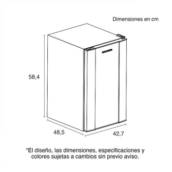 Minibar De 50 Lts Challenger, Color Gris