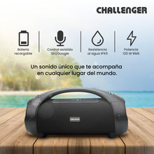 Parlante Inalámbrico Portátil Bluetooth SC120W Challenger, Color Negro