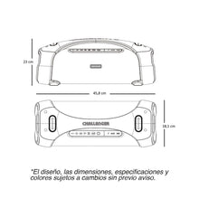 Parlante Inalámbrico Portátil Bluetooth SC120W Challenger, Color Negro