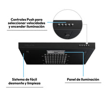 Campana Horizontal Lamina Cr Negra 3 Velocidades 60 Cm