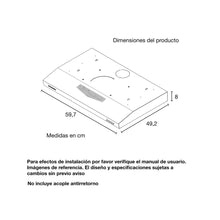 Campana Horizontal Lamina Cr Negra 3 Velocidades 60 Cm