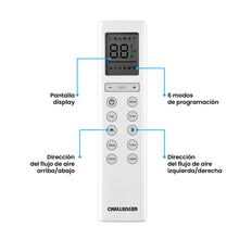 Aire Acondicionado ON/OFF 9000 Btu 110V Challenger, Color Blanco