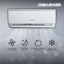 Aire Acondicionado ON/OFF 9000 Btu 110V Challenger, Color Blanco