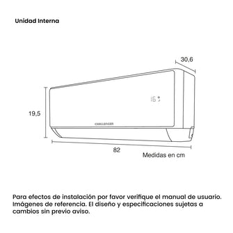 Aire Acondicionado Inverter 12000 Btu 115v Challenger, Color Blanco