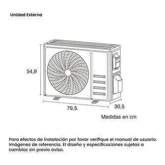 Aire Acondicionado Inverter 12000 Btu 115v Challenger, Color Blanco