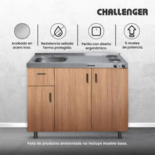 Mesón Eléctrico En Acero Inoxidable, Con Lavaplatos Izquierdo de 120 cm