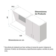 Mueble Superior para Cocina 120cm 2 Puertas Challenger Sa35120 Acandi