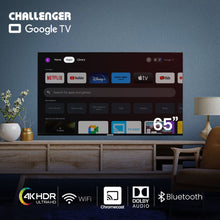 Televisor 65 Pulgadas Google TV Challenger, Color Negro