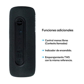 Parlante Inalámbrico Portátil Bluetooth SC10W Challenger, Color Negro