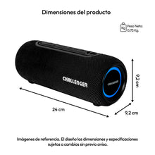 Parlante Inalámbrico Portátil Bluetooth SC10W Challenger, Color Negro