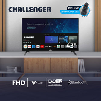 Televisor 43 Pulgadas Webos Challenger, Color Negro