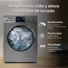 Lavadora y Secadora Inventer Con Panel Digital 14kg Challenger, Color Gris
