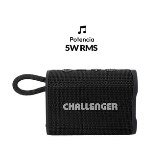 Parlante Inalámbrico Portátil Bluetooth SC5W Challenger, Color Negro