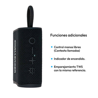 Parlante Inalámbrico Portátil Bluetooth SC5W Challenger, Color Negro