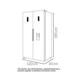 Refrigerador Cr 356 + Congelador Cv 274 / Twin inverter 630 L Brutos Challenger, Color Gris