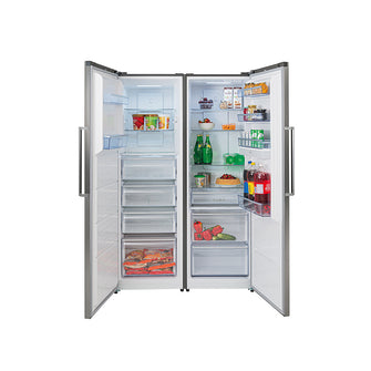 Refrigerador Cr 356 + Congelador Cv 274 / Twin inverter 630 L Brutos Challenger, Color Gris