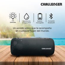 Parlante Inalámbrico Portátil Bluetooth SC15W Challenger, Color Negro