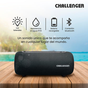 Parlante Inalámbrico Portátil Bluetooth SC15W Challenger, Color Negro