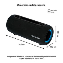Parlante Inalámbrico Portátil Bluetooth SC15W Challenger, Color Negro