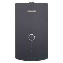 Calentador Digital De Paso Gas Natural 12 Lt Tiro Forzado Challenger, Color Negro
