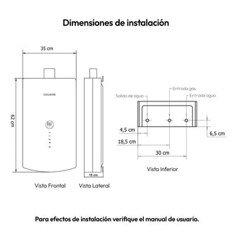 Calentador Digital De Paso Gas Natural 12 Lt Tiro Forzado Challenger, Color Negro