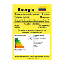 Lavadora Automática 13 Kg - De 29 Lb Challenger, Color Gris