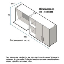 Mueble Superior para Cocina 150cm 2 Puertas Challenger Sa35150 Nola