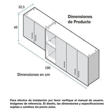 Mueble Superior 180cm 5 Puertas Challenger Sa31180 Nola