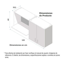 Mueble Superior para Cocina 120cm 2 Puertas Challenger Sa35120 Nola