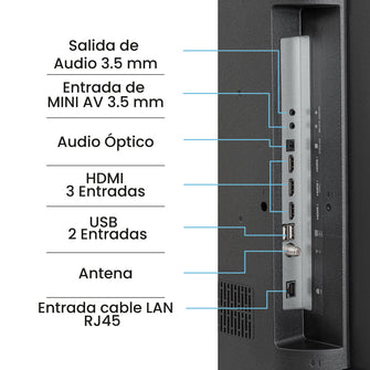 Televisor Challenger 55 Pulgadas Smart Google TV, Color Negro