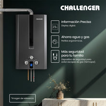 Calentador De Paso Challenger 12 Litros Tiro, Negro
