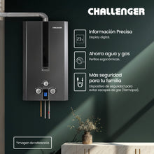 Calentador De Paso Challenger 16 Litros Tiro, Negro