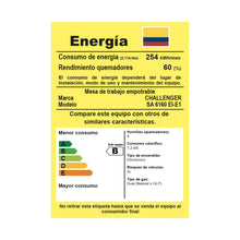 Estufa Challenger 4 Puestos Gas Natural, Acero