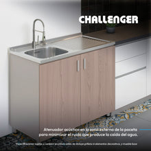 Mesón Poceta Challenger Izquiero, En Acero Inoxidable