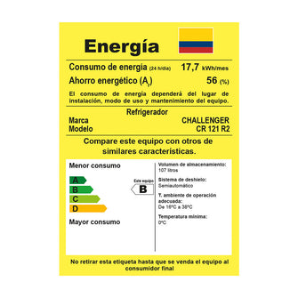 Combo Televisor Challenger 43 Pulgadas Smart Google + Minibar CR 121 Litros, Color Negro y Gris