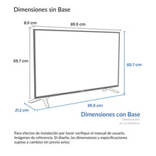Combo Televisor Challenger 43 Pulgadas Smart Google + Minibar CR 121 Litros, Color Negro y Gris