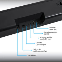 Barra De Sonido 80W Challenger, Negro