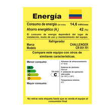 Combo Aire Acondicionado Challenger Inverter 12000 Btu 220V + Minibar CR 051, Color Blanco y Gris